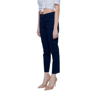 Pantalones casuales de algodón azul