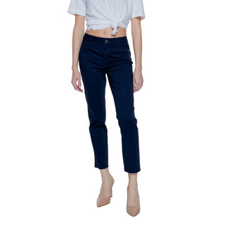 Pantalones casuales de algodón azul