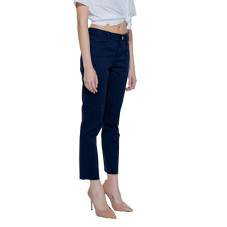 Pantalones casuales de algodón azul