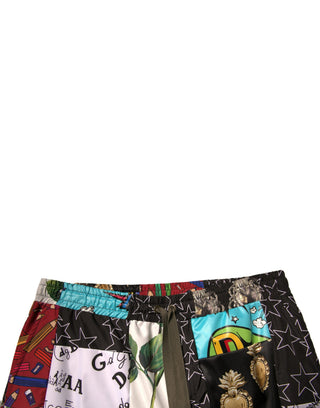 Bermudas cargo multicolor con patchwork