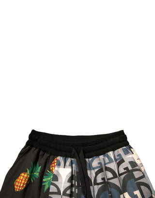 Bermudas de lino multicolor con patchwork