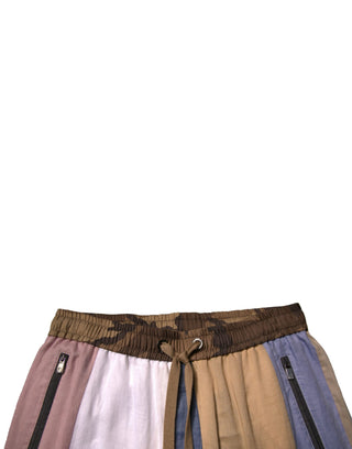 Pantalones jogger con sudadera multicolor con patchwork