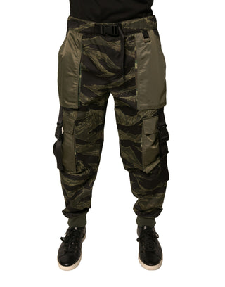 Grüne Jogger-Cargohose aus Baumwolle