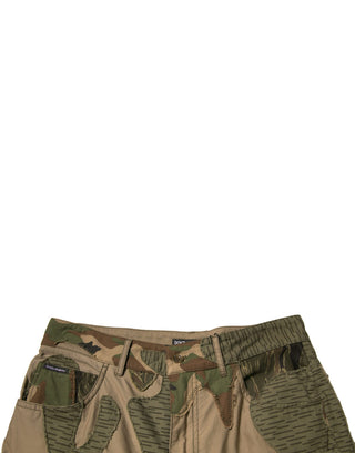 Pantalones de algodón con camuflaje multicolor