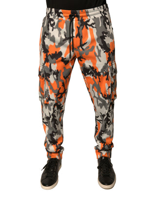 Pantalones cargo jogger con camuflaje multicolor