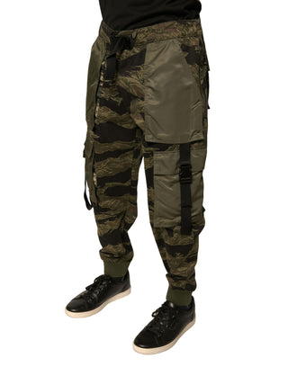 Grüne Jogger-Cargohose aus Baumwolle