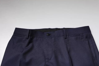Pantalones de vestir de algodón azul oscuro para hombre