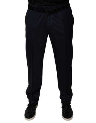 Pantalones formales de vestir entallados azul oscuro