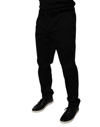 Pantalones formales entallados negros