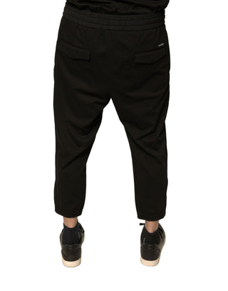 Pantalones jogger negros de lana para correr