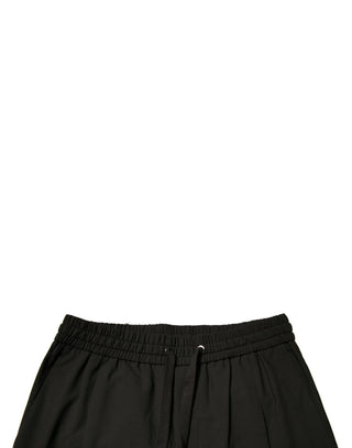Pantalones jogger negros de lana para correr