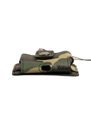 Funda para Airpods de cuero multicolor con camuflaje metálico