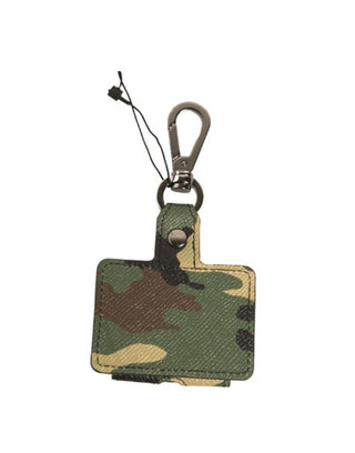Funda para Airpods de cuero multicolor con camuflaje metálico