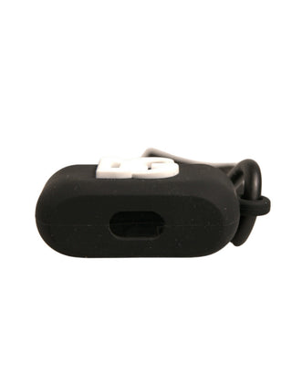 Funda para Airpods en silicona negra con logo en relieve  