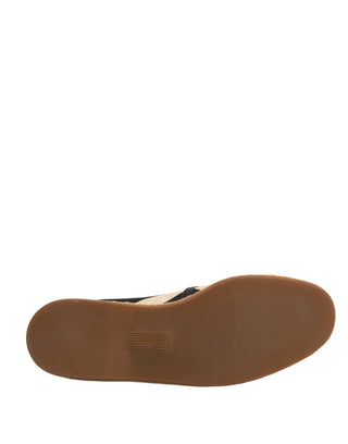 Schwarz-weiß gestreifte Slip-On Espadrille-Schuhe