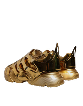 Zapatillas bajas de cuero dorado Daymaster