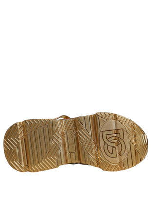 Zapatillas bajas de cuero dorado Daymaster