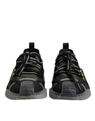 Zapatillas bajas negras con camuflaje verde NS1