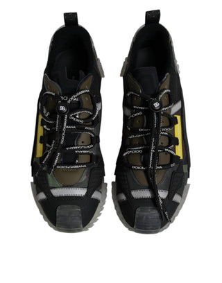 Zapatillas bajas negras con camuflaje verde NS1