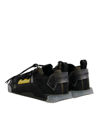 Zapatillas bajas negras con camuflaje verde NS1