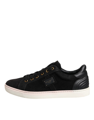 Schwarze Logo-Sneaker für Herren aus Wildleder
