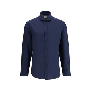 Camisa de algodón azul  