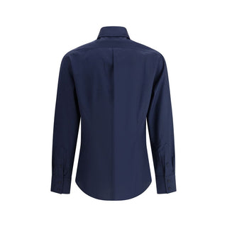 Camisa de algodón azul  
