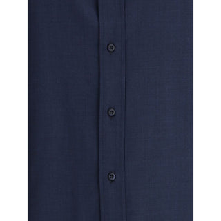 Camisa de algodón azul  