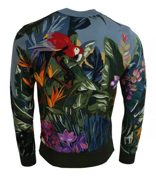 Jungle Woll-Seide Pullover mit Logo
