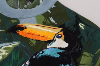 Jungle Woll-Seide Pullover mit Logo