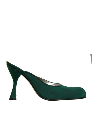 Grüne Wildleder-High-Heel-Pumps