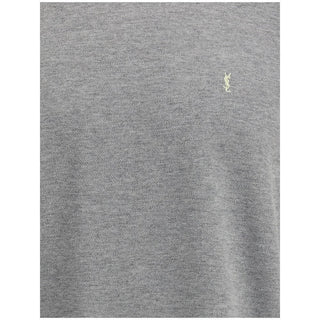 Graues Oversized T-Shirt aus Baumwolle