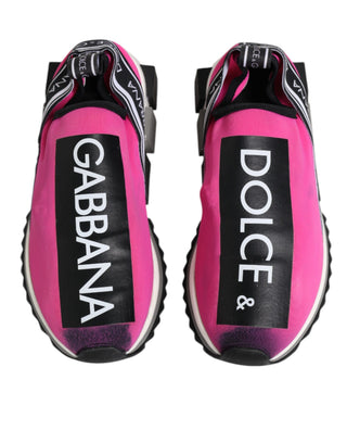 Zapatillas Sorrento fucsia y blancas sin cordones