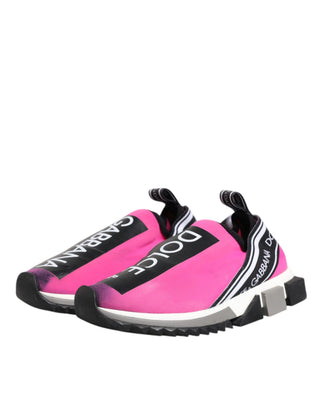 Zapatillas Sorrento fucsia y blancas sin cordones