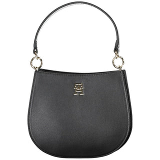 Bolso de mano de poliéster negro