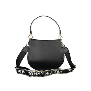 Bolso de mano de poliéster negro