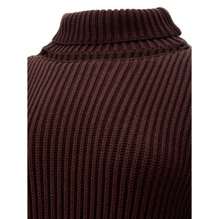 Brown Viscose Casual Dress