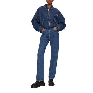 Blue Cotton Mom Jeans