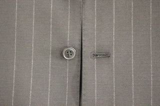 Black Striped Wool Logo Vest