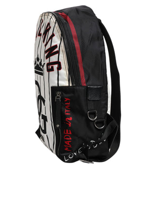 Mochila negra con estampado Vulcano Royal King para hombre