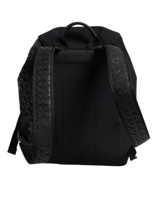 Schwarzer Neopren-Nylon-Rucksack mit DG-Logo