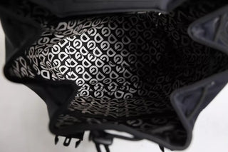 Schwarzer Neopren-Nylon-Rucksack mit DG-Logo