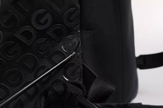 Schwarzer Neopren-Nylon-Rucksack mit DG-Logo