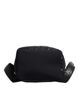 Mochila escolar negra de neopreno y nylon con logo DG