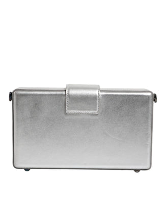 Umhängetasche aus silbernem DG-Box-Leder