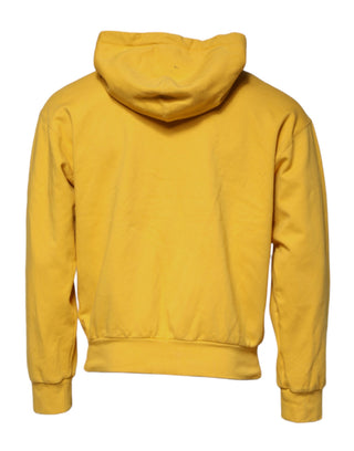 Yellow Logo Full Zip Hooded Sweatshirt Sweater