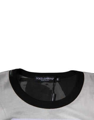Mehrfarbiges Tarnmuster Rundhals-T-Shirt