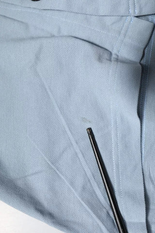 Blaues Baumwoll-Button-Down-Freizeit-Poloshirt für Herren