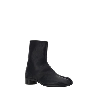 Black Camel Leather Bactrianus Ankle Boots