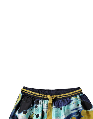 Pantalones jogger con estampado mármol multicolor